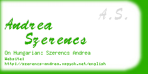 andrea szerencs business card